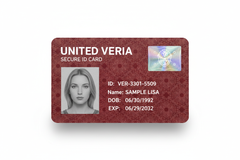 PC ID Card - Burgundy Rose Gold