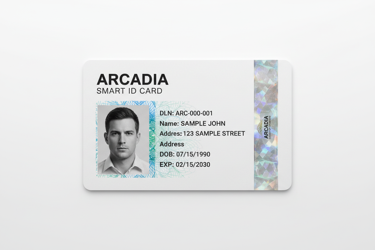 PC ID Card - Realistic Sample