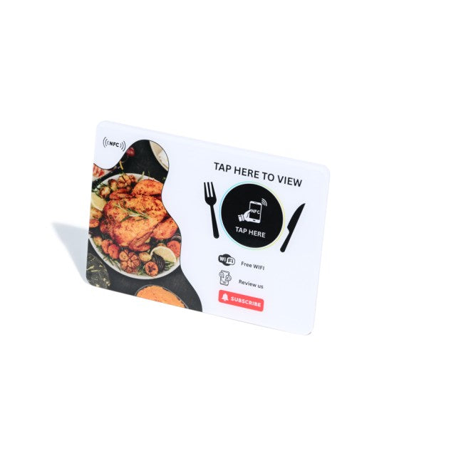 Acrylic NFC Menu - Smart Contactless Table Sign for Restaurants