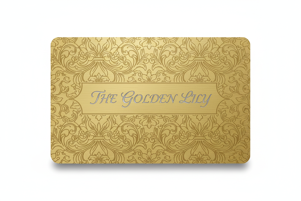 Gold Floral White BG