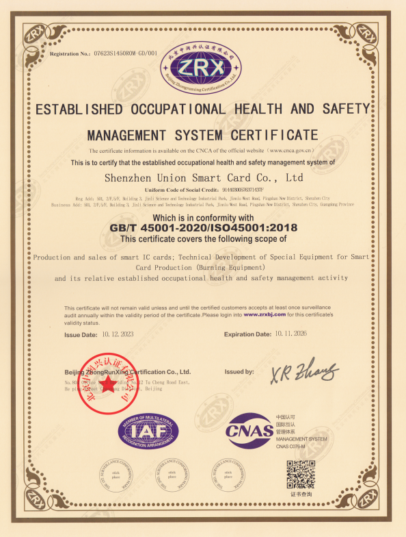 ISO45001 Certification